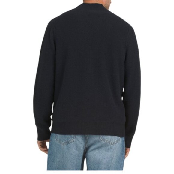 VINCE Coastal Blue Cashmere Blend Full Zip Sweater - Picture 2 of 2
